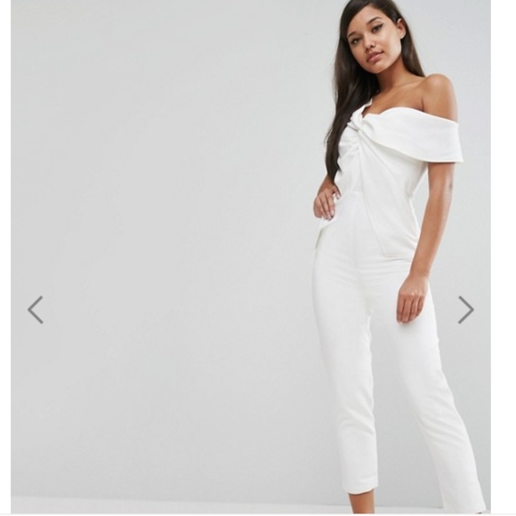 ASOS Pants - Lavish Alice Asymmetric shoulder jumpsuit